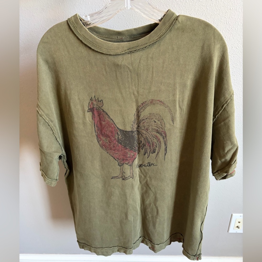 We The Free Olive Green Farm Animals Tee